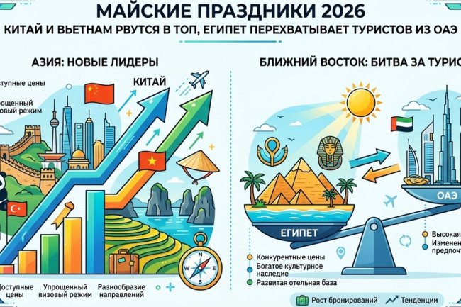 Азия бьет Абхазию: где российские туристы проведут майские праздники в 2026 году