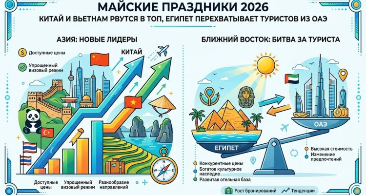 Азия бьет Абхазию: где российские туристы проведут майские праздники в 2026 году
