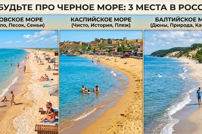 Забудьте про Чёрное море: 3 места в России, где берег чище, вода теплее, а отдых вдвое дешевле