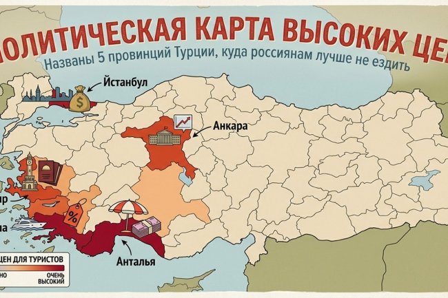 Карта ценового ада: названы 5 провинций Турции, куда россиян лучше не ездить