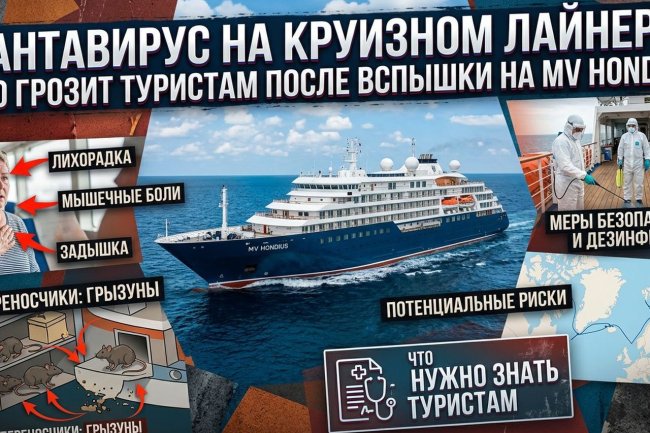 Второй случай хантавируса выявлен у туриста с круизного лайнера MV Hondius