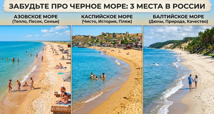 Забудьте про Чёрное море: 3 места в России, где берег чище, вода теплее, а отдых вдвое дешевле