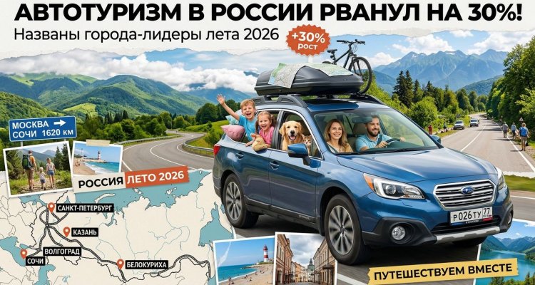 Автотуризм в России рванул на 30%: названы города-лидеры и цены на жилье летом 2026