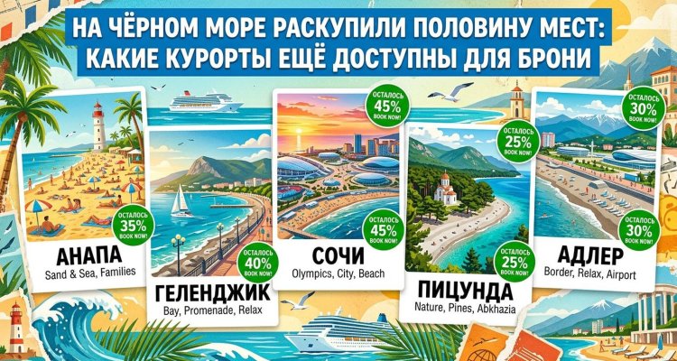 На Черном море раскупили половину мест: какие курорты ещё доступны для брони