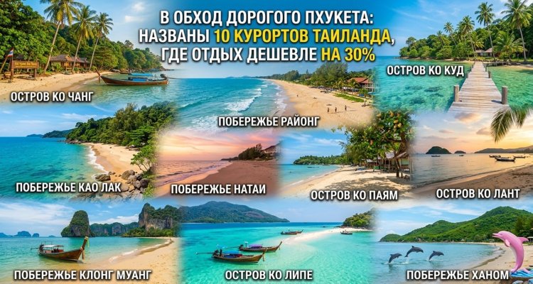 В обход дорогого Пхукета: названы 10 курортов Таиланда, где отдых дешевле на 30%