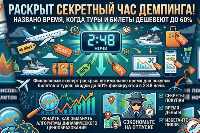 Раскрыт секретный час демпинга: названо время, когда туры и билеты дешевеют до 60%