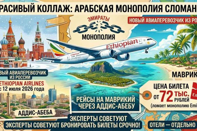 Арабская монополия сломана: на элитный курорт из России полетит новый авиаперевозчик