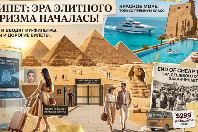 «Дешевый Египет закрывается»: в стране Фараонов объявили охоту за богатыми туристами