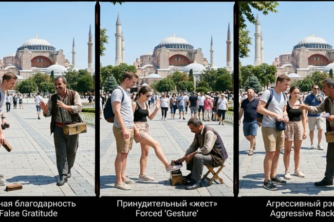Туристам открыли знаменитый стамбульский трюк мошенников с уроненной щеткой