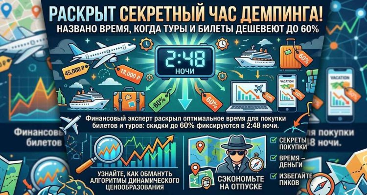 Раскрыт секретный час демпинга: названо время, когда туры и билеты дешевеют до 60%