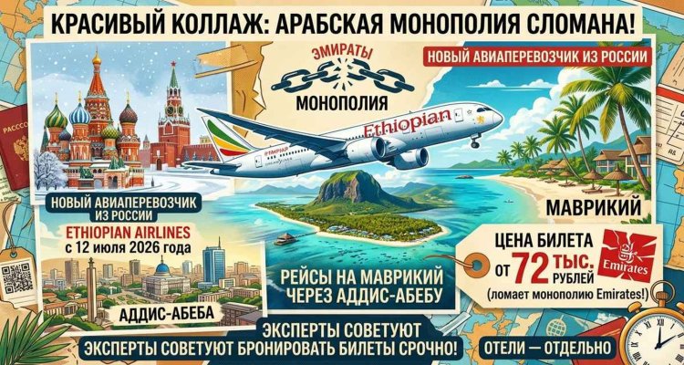 Арабская монополия сломана: на элитный курорт из России полетит новый авиаперевозчик