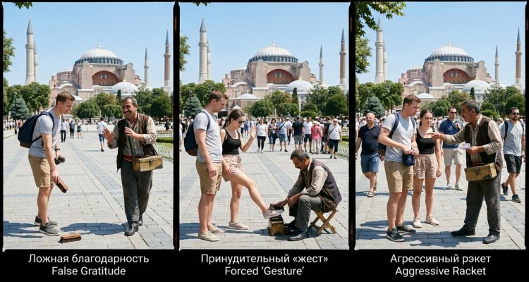Туристам открыли знаменитый стамбульский трюк мошенников с уроненной щеткой